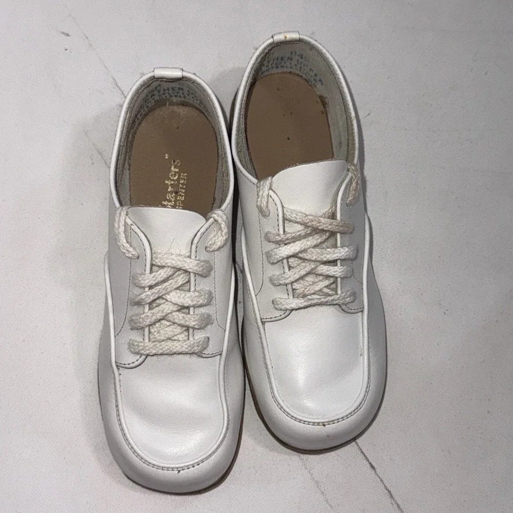 Vintage Self Starters Classic Baby Learning To Walk White‎ Leather Walking Shoes
